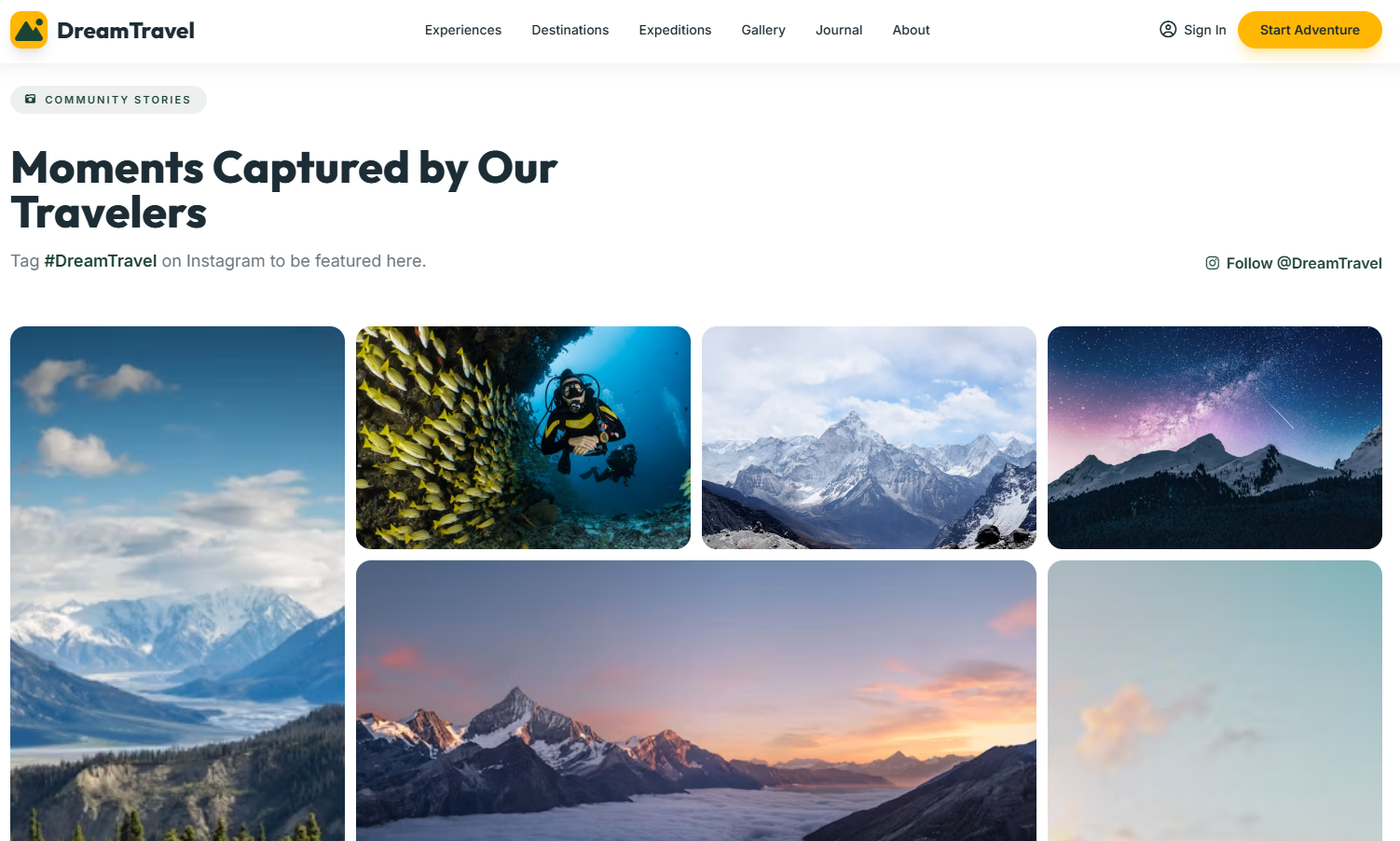 DreamTravel - Adventure & Eco-Tourism Landing Page thumbnail 6