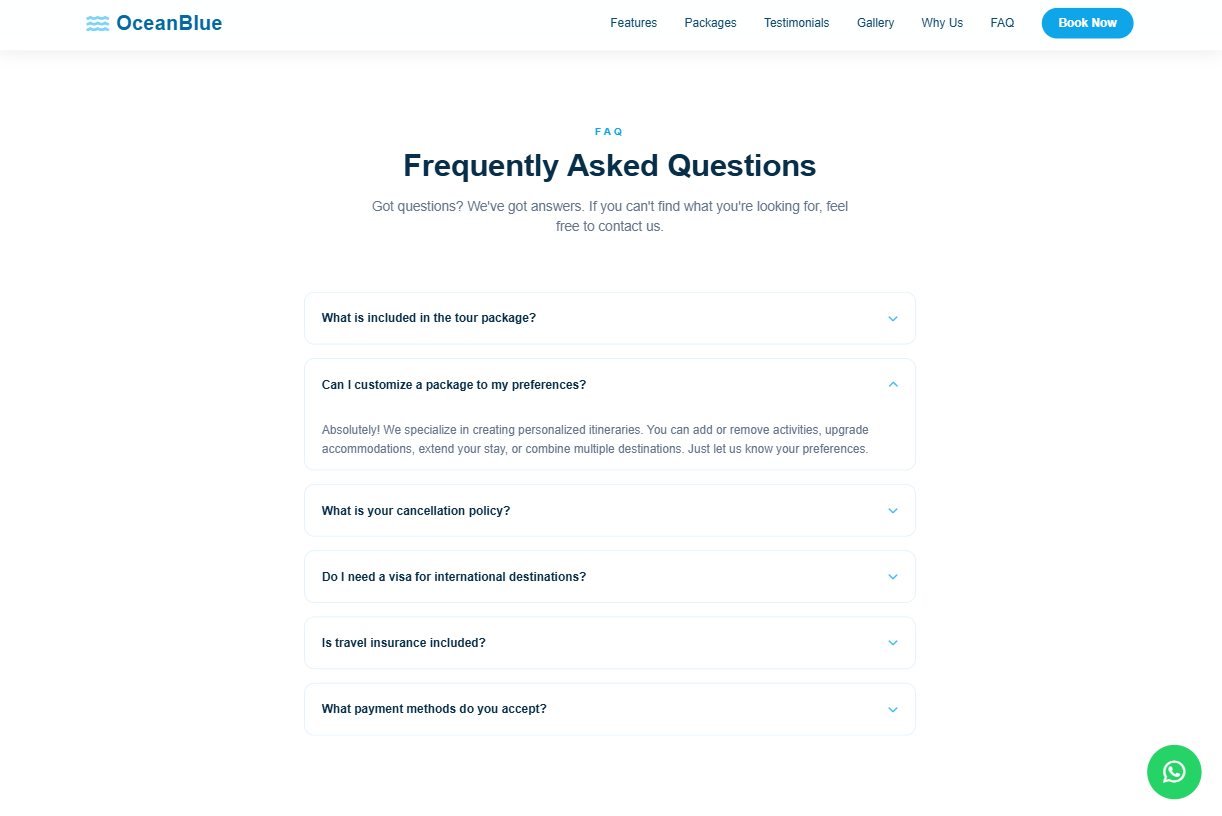 Premium Web Theme Blue Ocean thumbnail 5