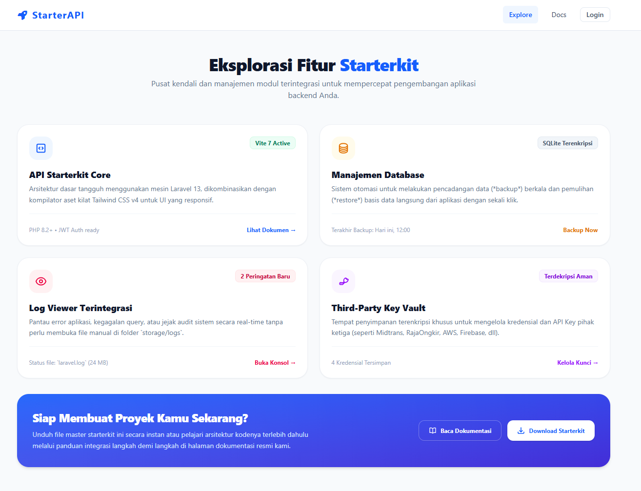 Starter API by Akhritech: Modern Laravel 13 Boilerplate