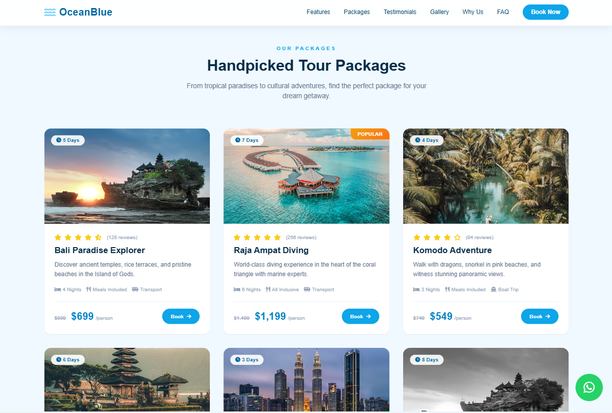 Premium Web Theme Blue Ocean thumbnail 3