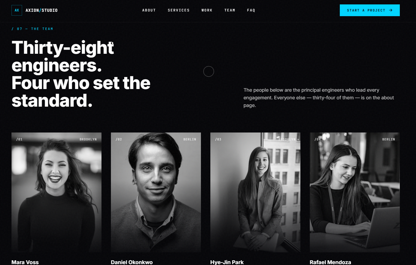 AXION — Premium Dark Mode Company Profile HTML Template thumbnail 5