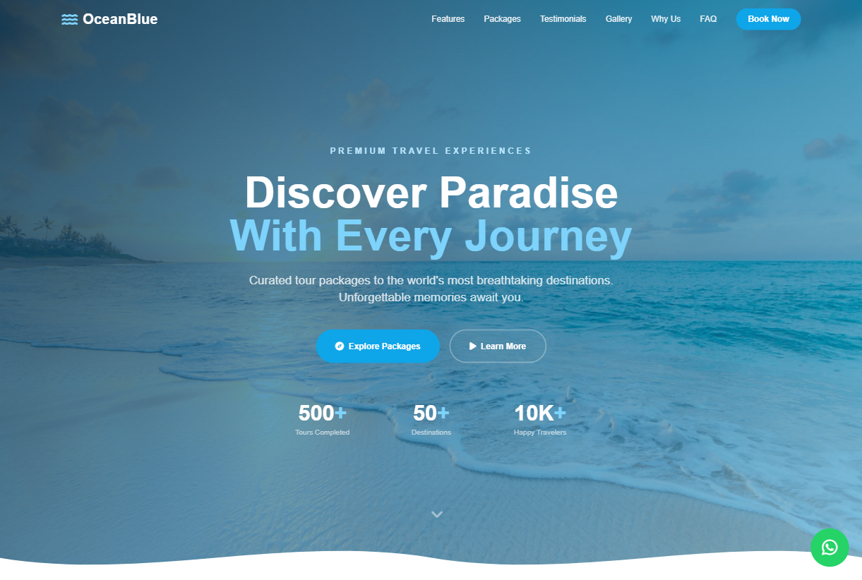 Premium Web Theme Blue Ocean